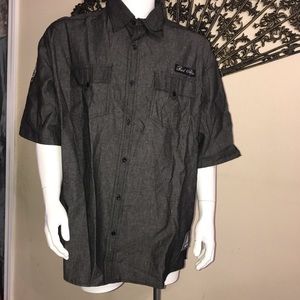 2XL Red Ape Men’s short sleeve Denim Button Down